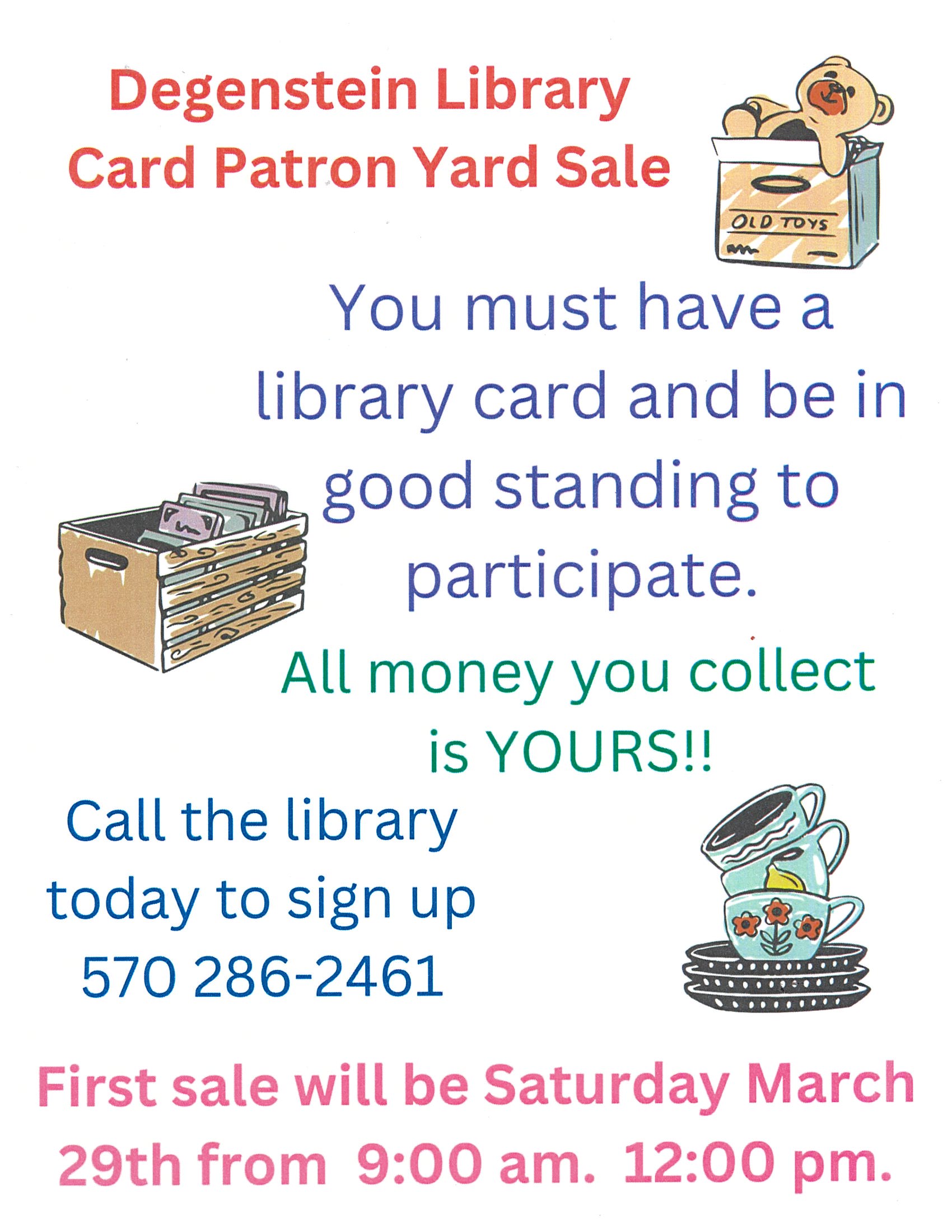 Read more about the article Degenstein Library Patron Yard Sale